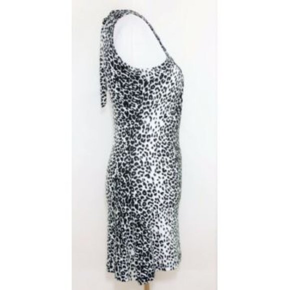 CACHE BLACK & WHITE ANIMAL PRINT SLEEVELESS DRESS - Picture 5 of 9